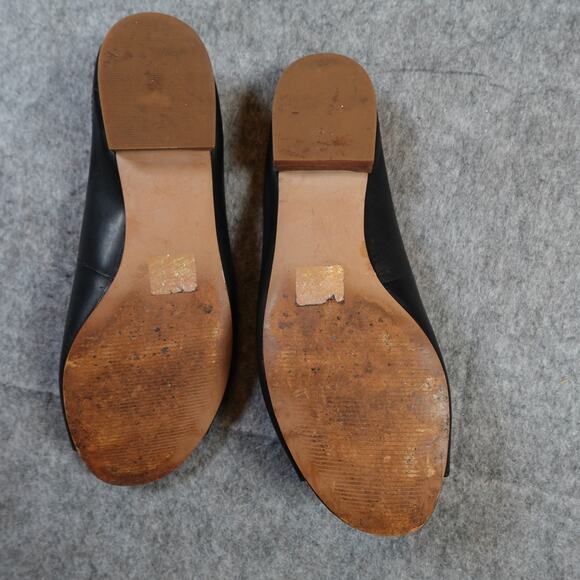 The Tavi Slide Sandal | Madewell Madewell Shoes Womens 7 Tavi Slide Sandal Peeptoe Leather Black